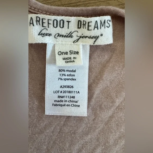 Barefoot Dreams Luxe Milk Jersey Caftan faded rose one size